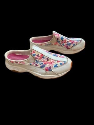 Easy Spirit Traveltime 592 Floral Slip-On Mules Sneakers Size 9.5M - Thumbnail 3