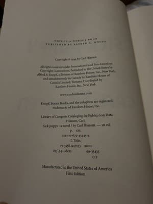 Sick Puppy by Carl Hiaasen 2000 Hardcover First Edition w/ Dust Jacket - Thumbnail 3