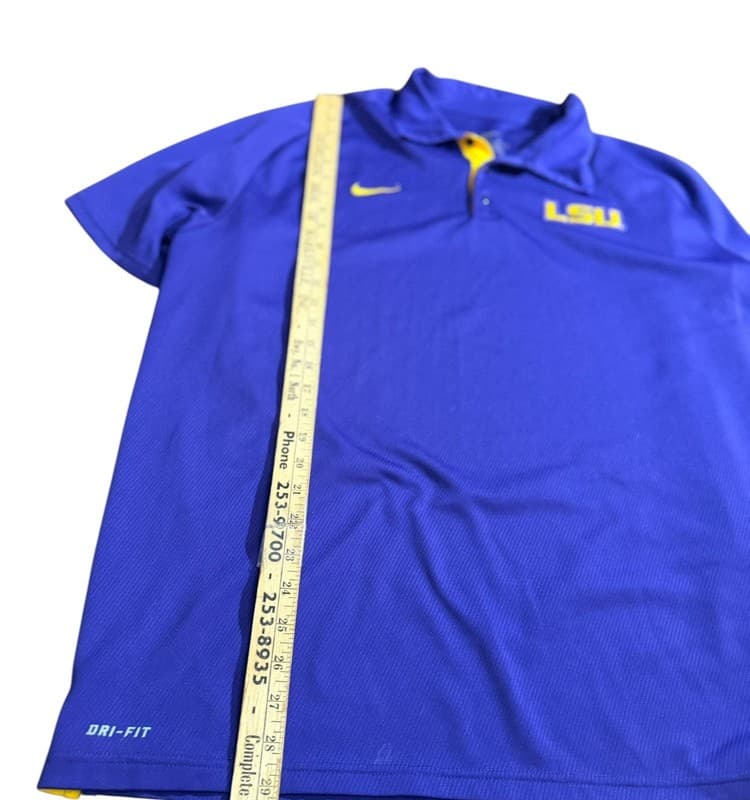 Nike LSU Tigers Dri-FIT Purple Sideline Performance Polo Shirt - Thumbnail 4