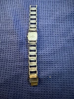 FMD Women's Gold Tone Square Cushion Quartz Watch FY1260 Japan Mvmt Link Band - Thumbnail 2