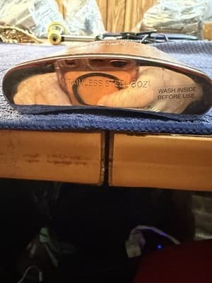 Crown Royal 8oz Stainless Steel Hip Flask Brown Leather Wrap NEW Never Used - Thumbnail 8