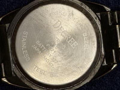 Degree Butterfly Dial Antique Brass Tone Japan Movt Quartz Watch Stainless Back - Thumbnail 3