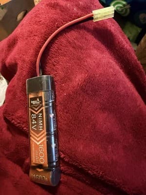 Lancer Tactical 8.4V 1600mAh 7cell NiMH Airsoft Battery Mini AEG Small Connector - Thumbnail 2