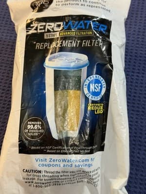 ZeroWater Zero Water 5 Stage Advanced Filtration Replacement Water Filter 1 Pack - Thumbnail 5