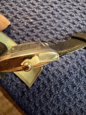 Frondini Collection Quartz Watch Black Dial Tonneau Gold Tone Leather Strap - Thumbnail 8