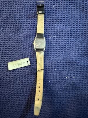 Frondini Collection Quartz Watch Black Dial Tonneau Gold Tone Leather Strap - Thumbnail 3