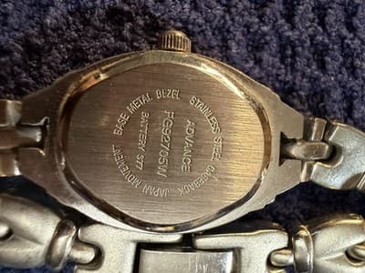 Advance FG92705W Ladies Gold Tone Green Dial Oval Quartz Watch Japan Movt - Thumbnail 4