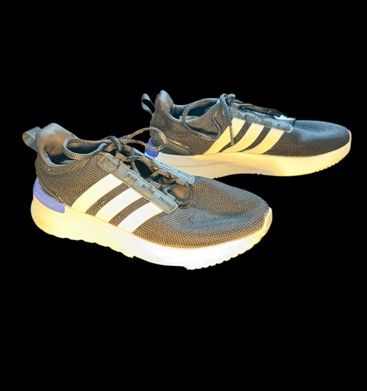 Adidas Racer TR21 H04211 Black White Sneakers Youth 4.5 Running Shoes - Thumbnail 3