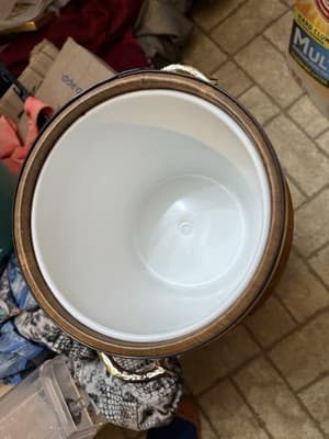 Vintage Shelton-Ware Ice Bucket Style #1050 Faux Wood Mid Century - Thumbnail 2