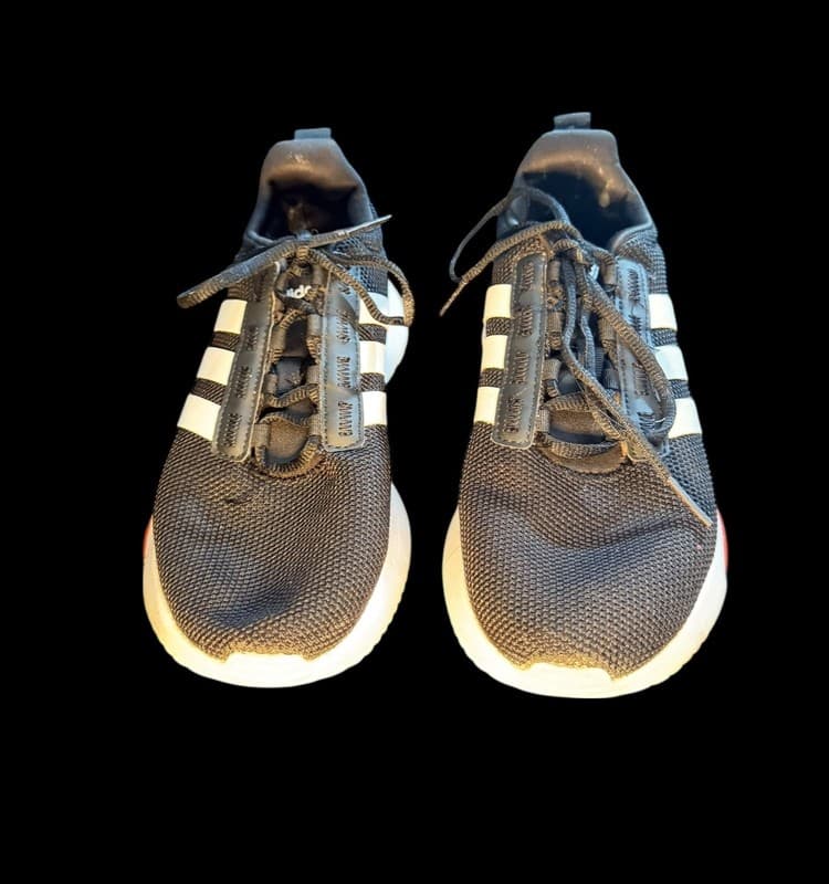 Adidas Racer TR21 H04211 Black White Sneakers Youth 4.5 Running Shoes - Image 1