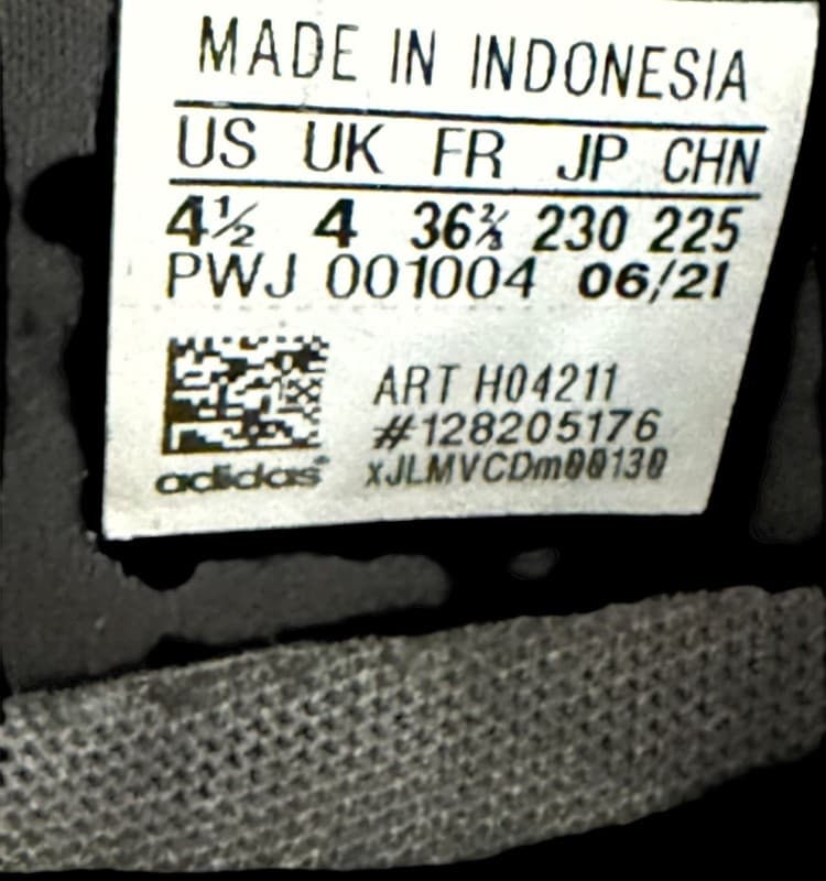 Adidas Racer TR21 H04211 Black White Sneakers Youth 4.5 Running Shoes - Thumbnail 7