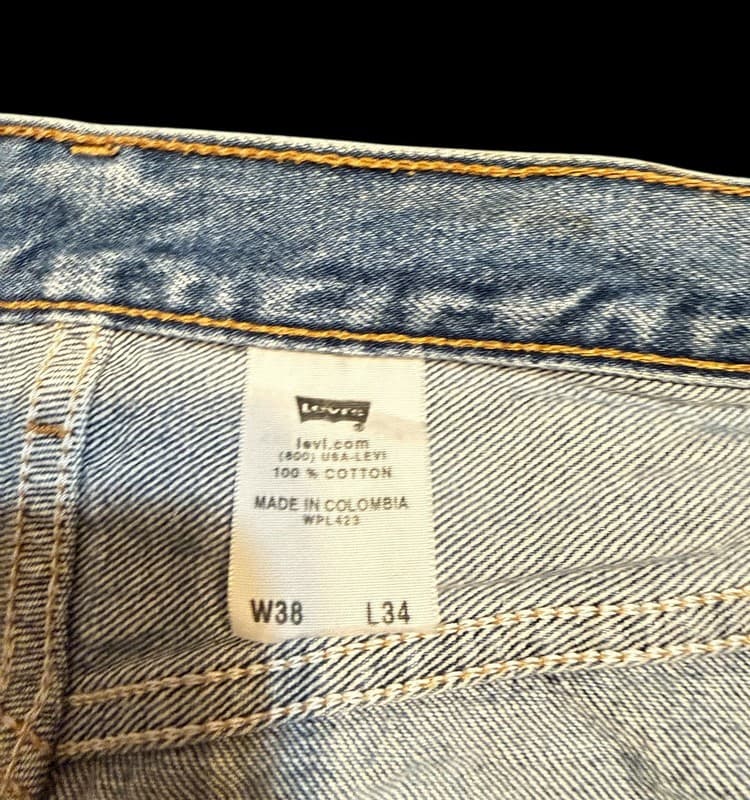 Vintage Levi’s 501 XX Original Fit Jeans Men’s 38x34 Button Fly Fade - Thumbnail 7