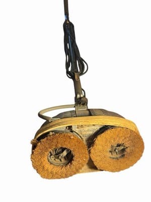 Vintage Aerowax Floor Polisher Model S Dual Brush Metal USA Made - Thumbnail 4