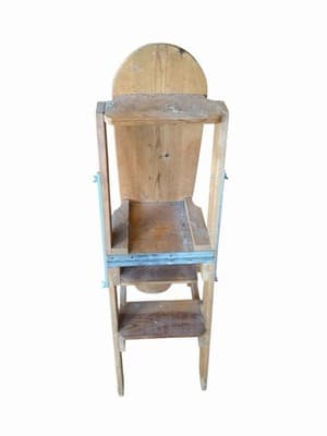 Vintage Wooden Folding Ironing Board Chair Stool Primitive Farmhouse - Image 1