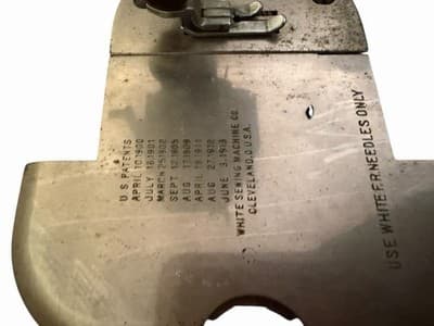 Antique White Rotary Sewing Machine Electric Treadle Cabinet w Manual - Thumbnail 7