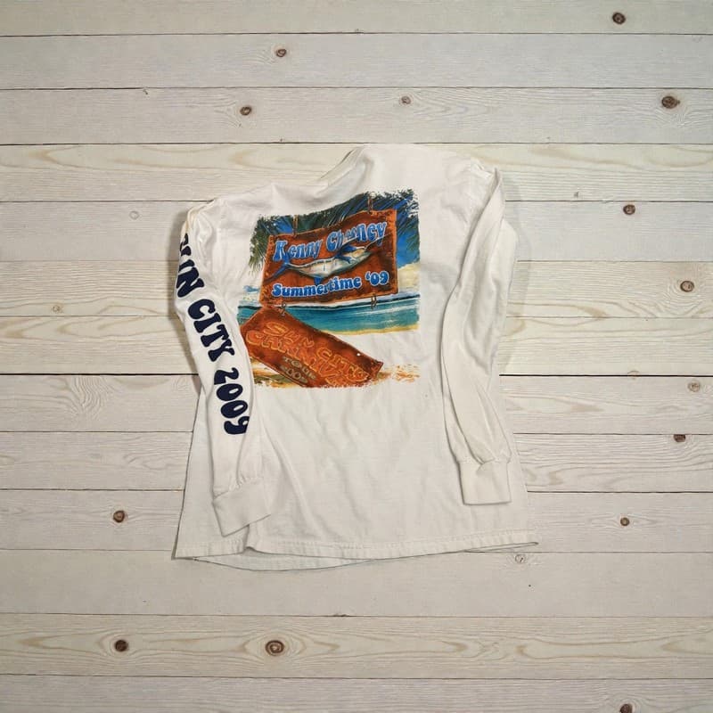 Kenny Chesney Summertime ’09 Sun City 2009 Long Sleeve Concert T-Shirt Medium - Thumbnail 2
