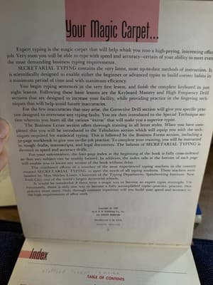 Vintage 1957 Secretarial Typing Book Manual Typewriter Keyboard Parts Lessons - Thumbnail 5