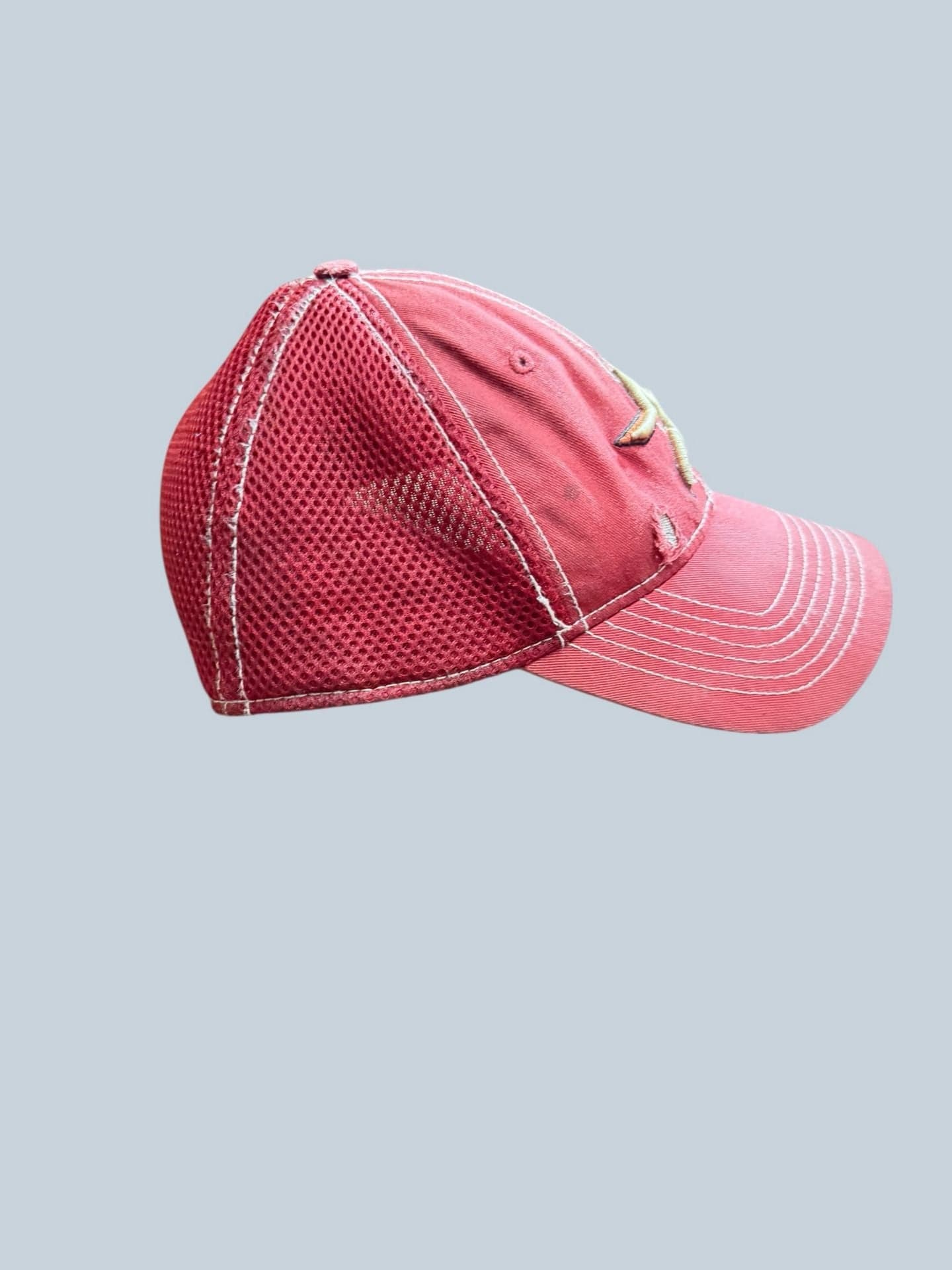 New Era 39THIRTY Houston Astros Distressed Red Mesh Back Flex Fit Hat - Thumbnail 4