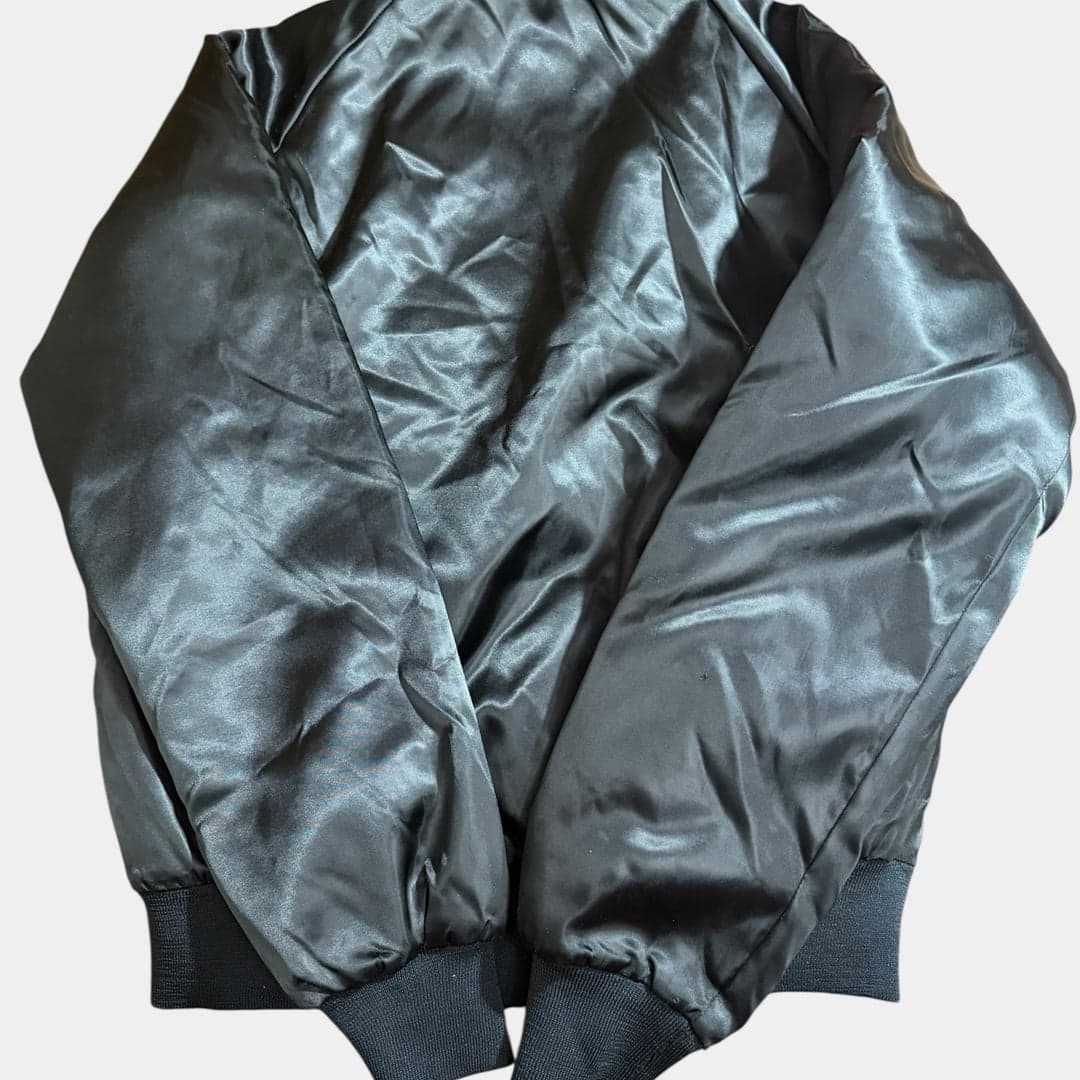 Vintage 80s Chalk Line New Orleans Saints Satin Bomber Varsity Jacket Size Smal - Thumbnail 2