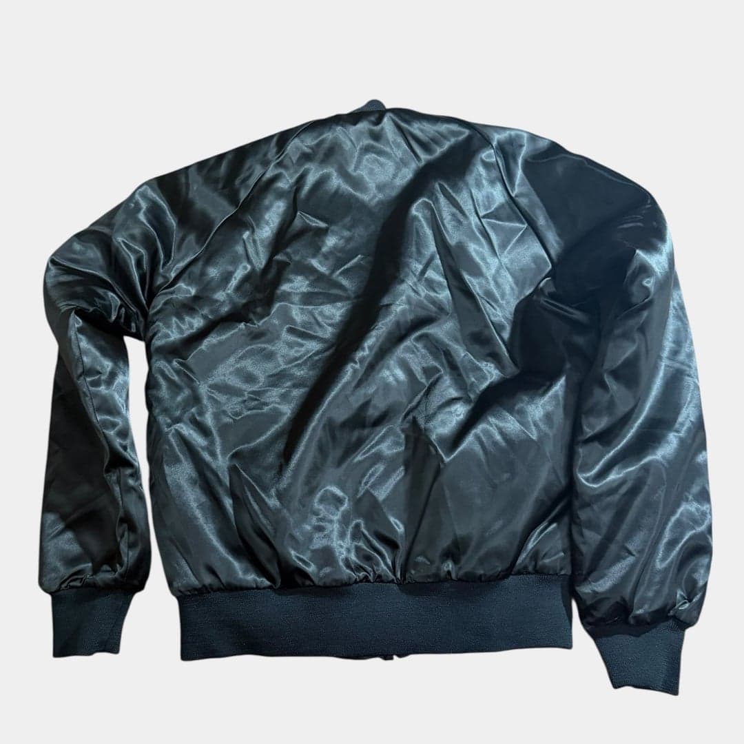 Vintage 80s Chalk Line New Orleans Saints Satin Bomber Varsity Jacket Size Smal - Thumbnail 3