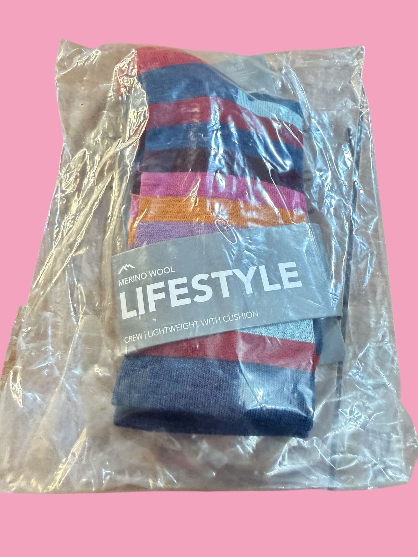 NWT Darn Tough Women's Mystic Stripe Crew Lightweight Lifestyle Socks - Denim M - Image 1