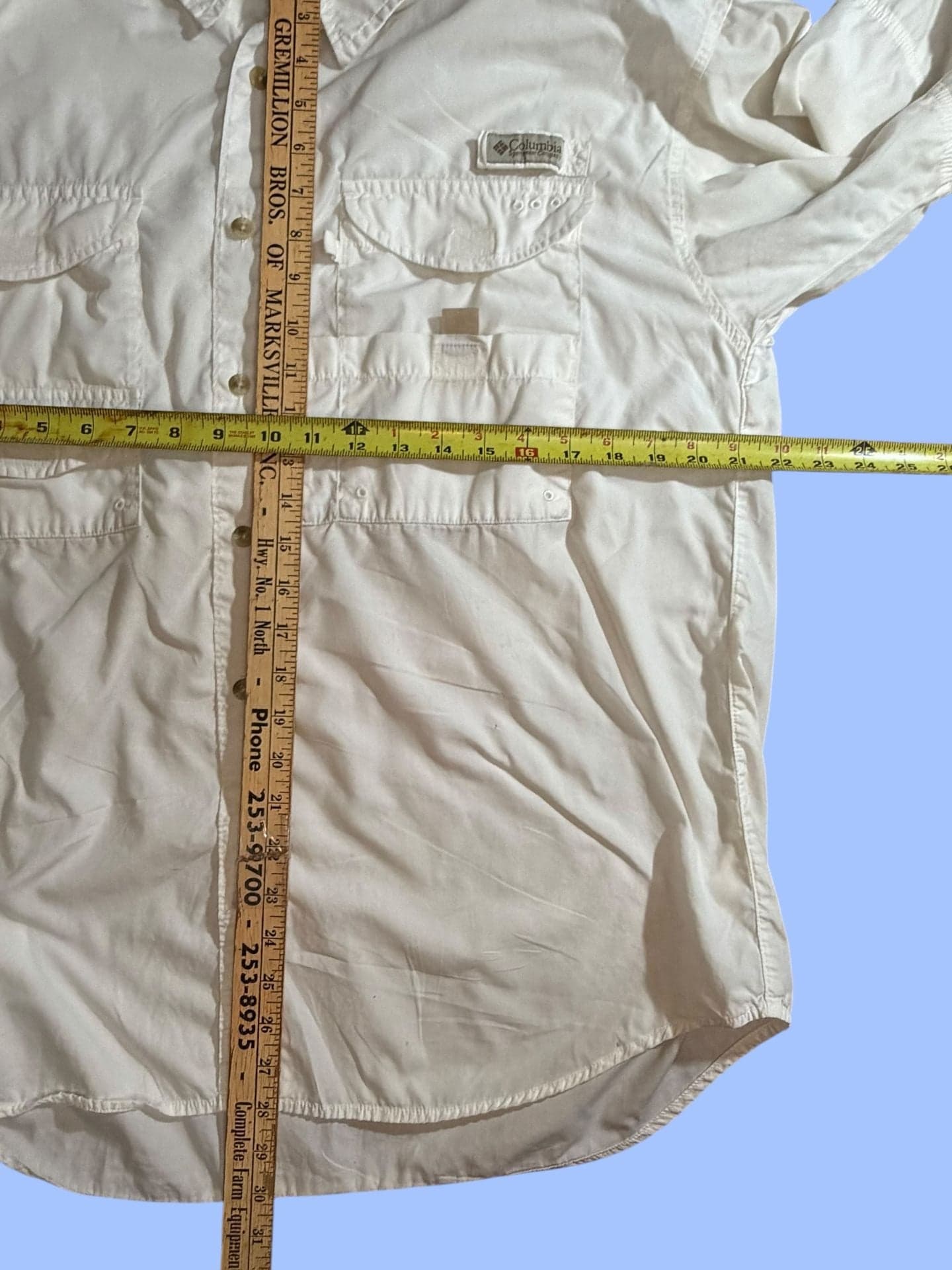 Columbia PFG Bahama II Long Sleeve Fishing Shirt White Medium - Thumbnail 4