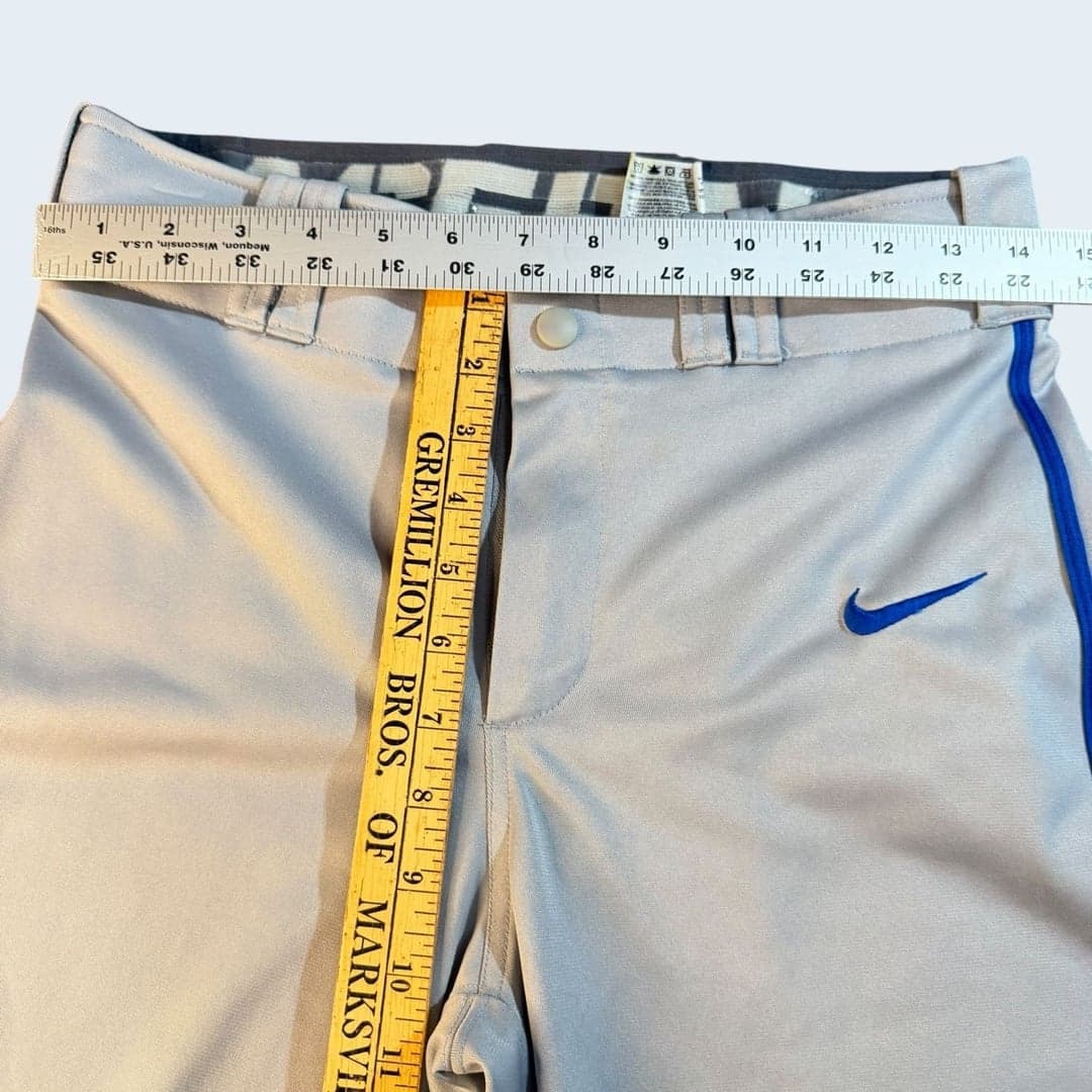 Nike Dri-FIT Baseball Pants XL Gray with Royal Blue Piping - Thumbnail 7