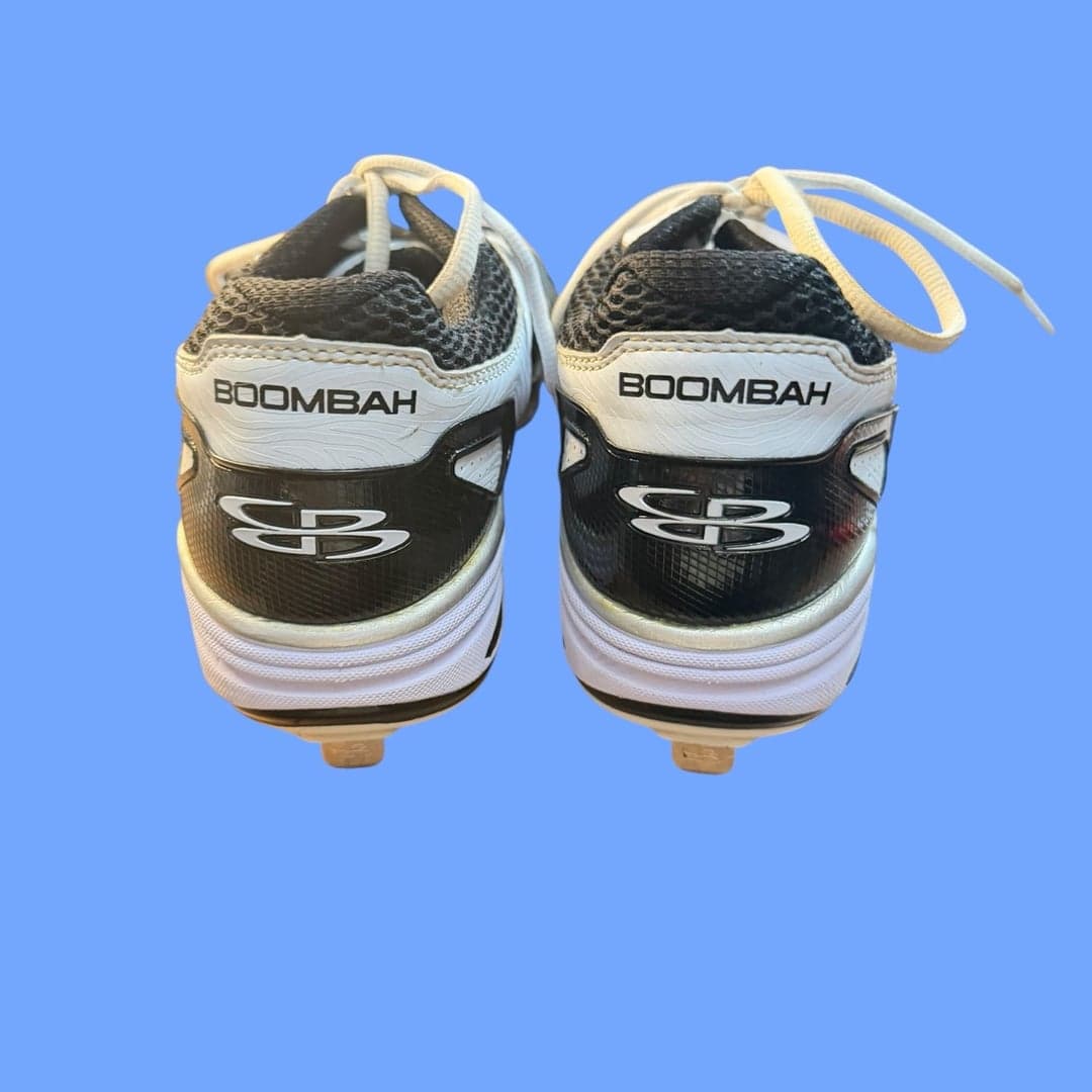 Boombah White and Black Metal Baseball Cleats Size 11 - Thumbnail 6