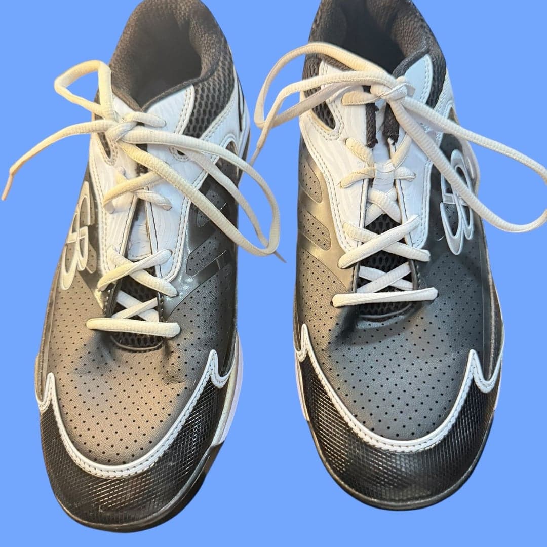 Boombah White and Black Metal Baseball Cleats Size 11 - Thumbnail 3