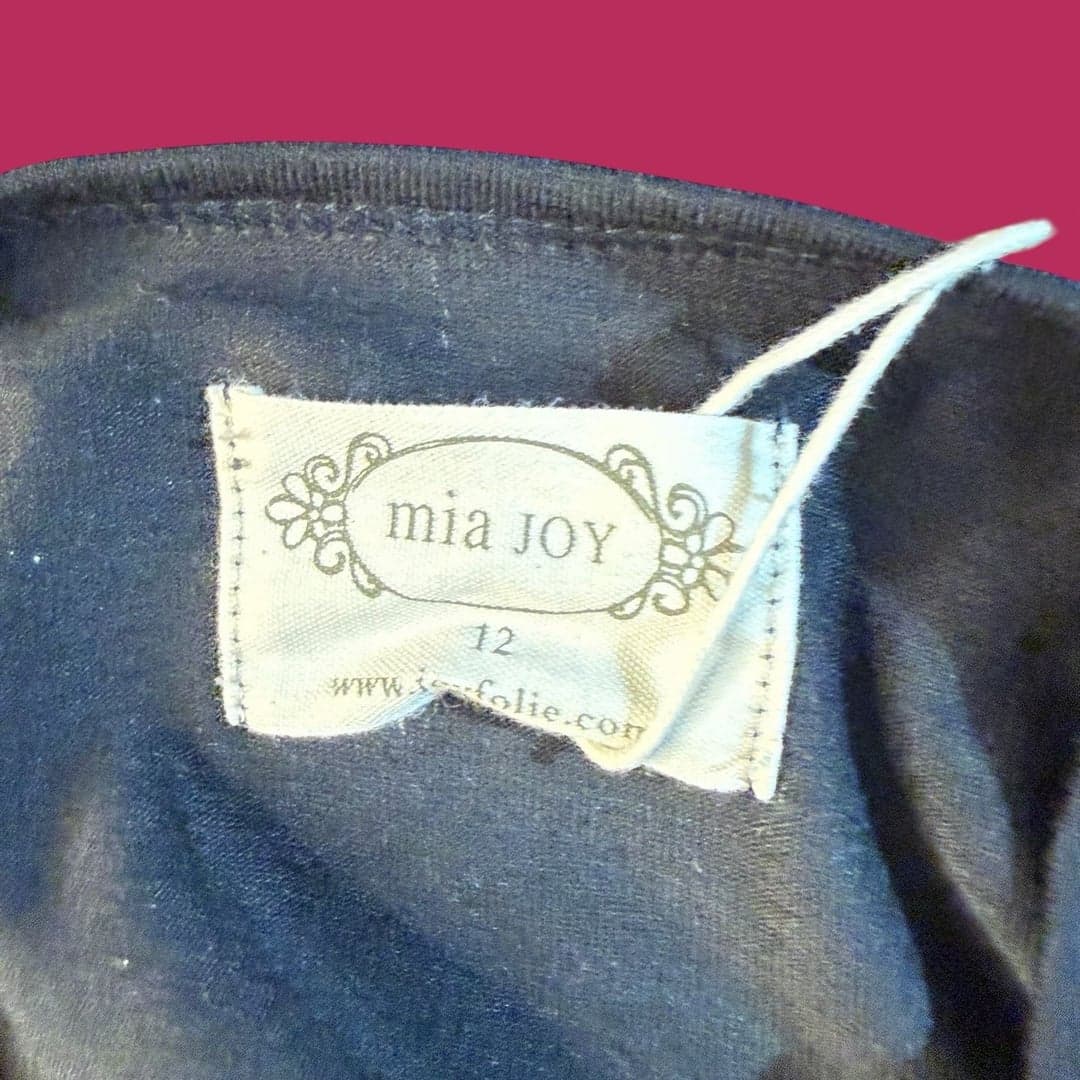 Joyfolie Mia Joy Lorelei High Low Tiered Mesh Dress in Off Black Floral Size 12 - Thumbnail 2