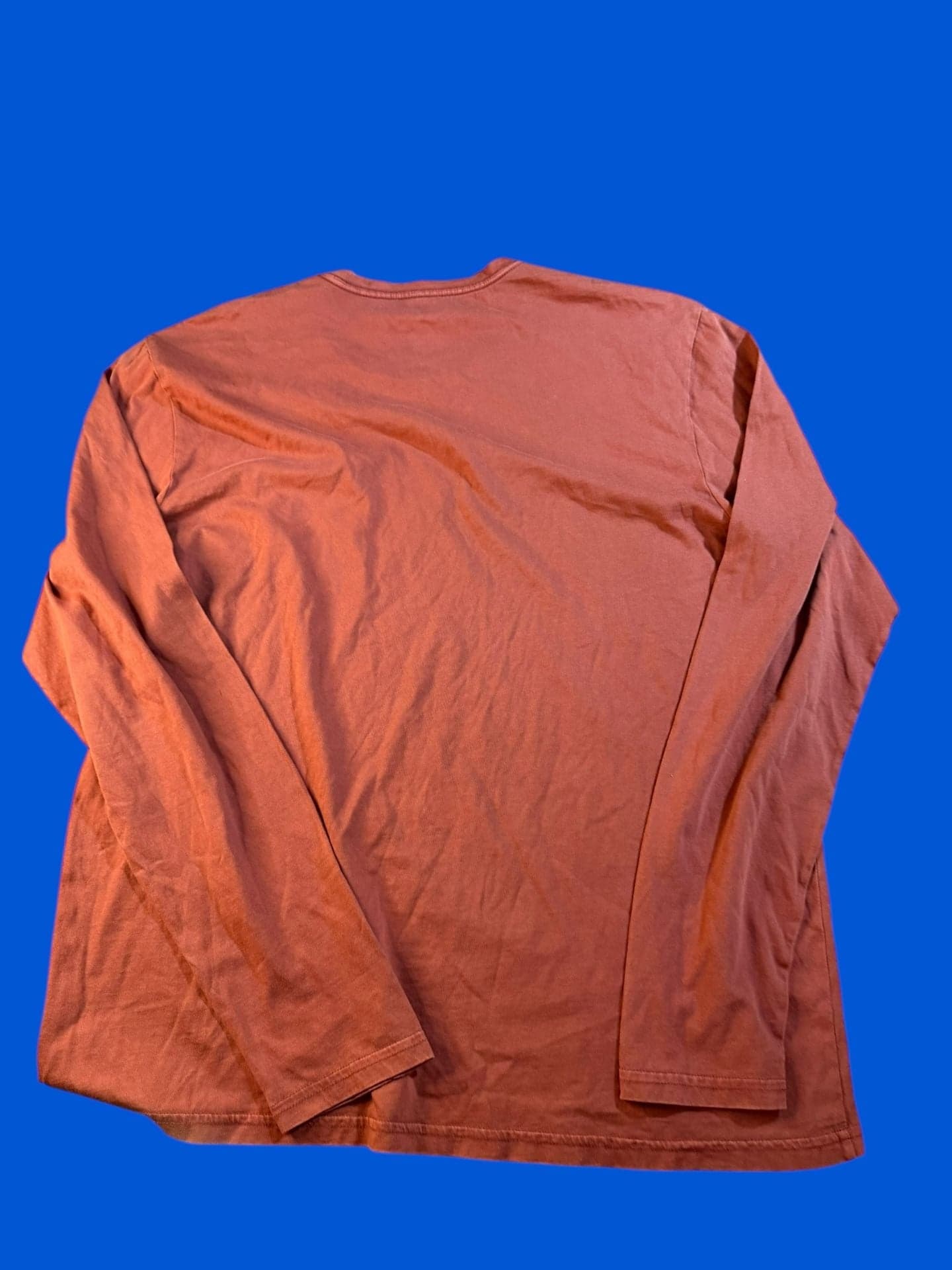 Abound Men's XL Long Sleeve Cotton Pocket T-Shirt Terracotta - Thumbnail 2