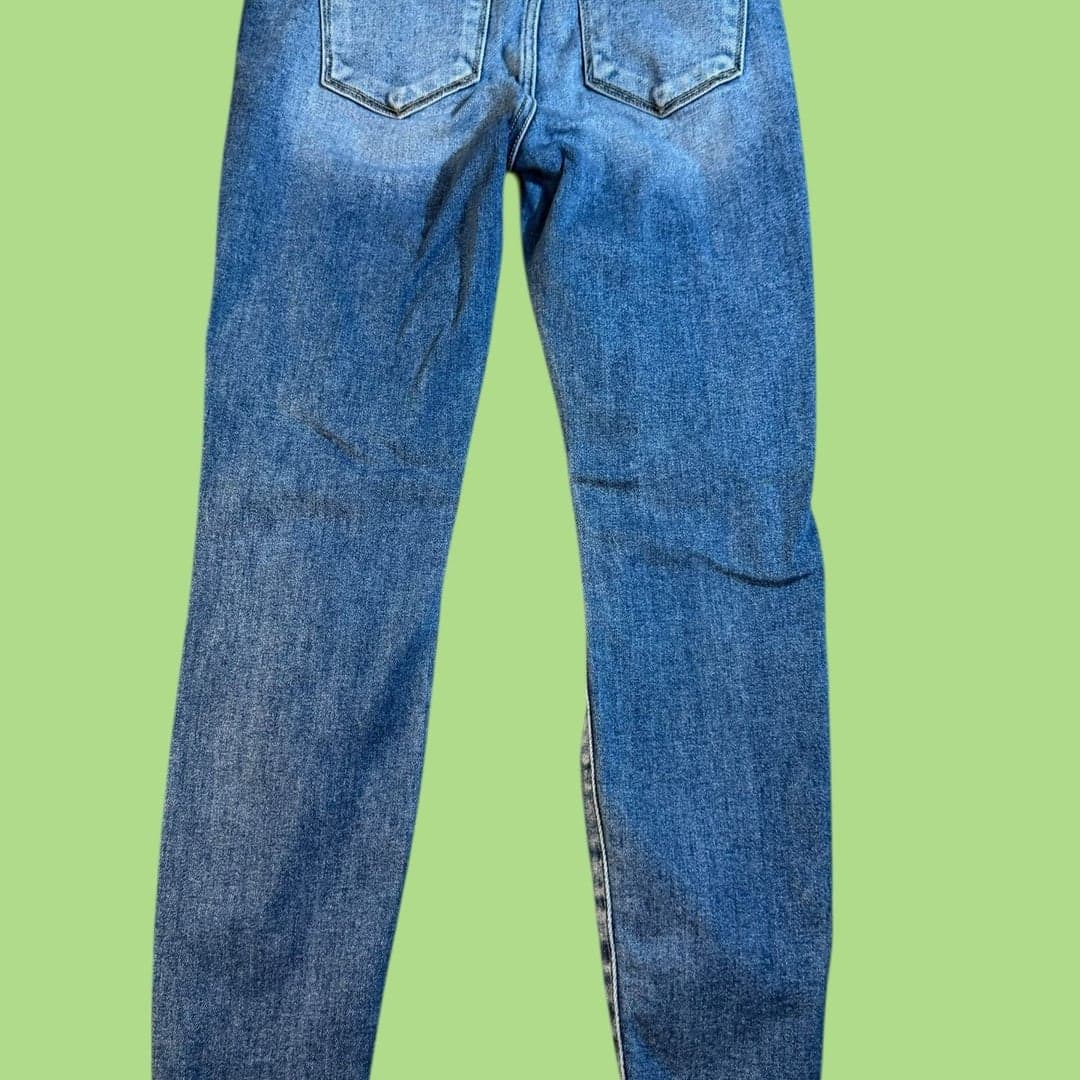 KanCan Signature Mid-Rise Ankle Skinny Distressed Raw Hem Jeans Size 28 - Thumbnail 2