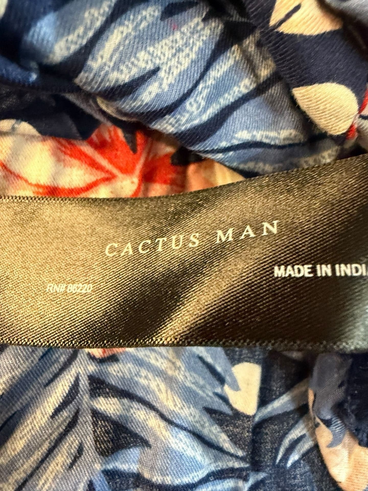 Cactus Man Ricky Singh Men's Floral Hawaiian Short Sleeve Button Up Shirt - Thumbnail 4