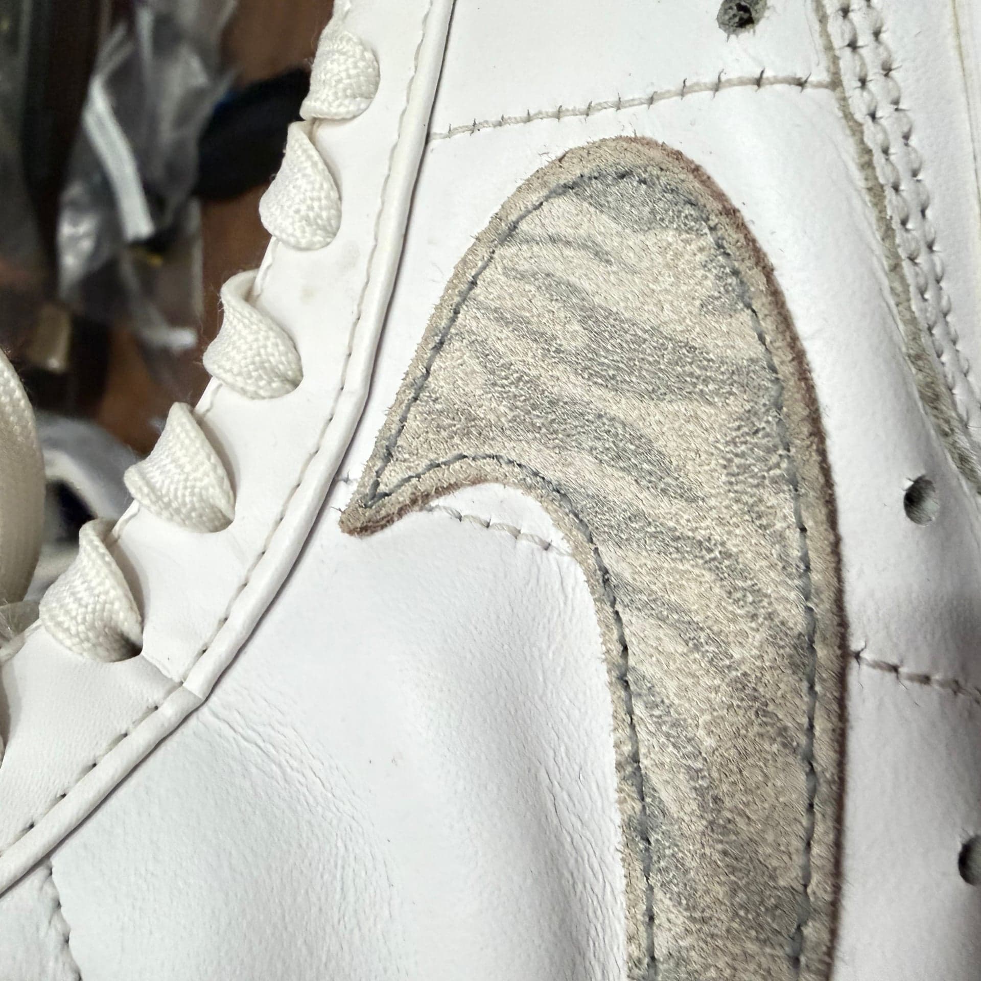 Nike Blazer Mid White Sail Suede Swoosh Men’s Size 8 DH9633-101 - Thumbnail 7