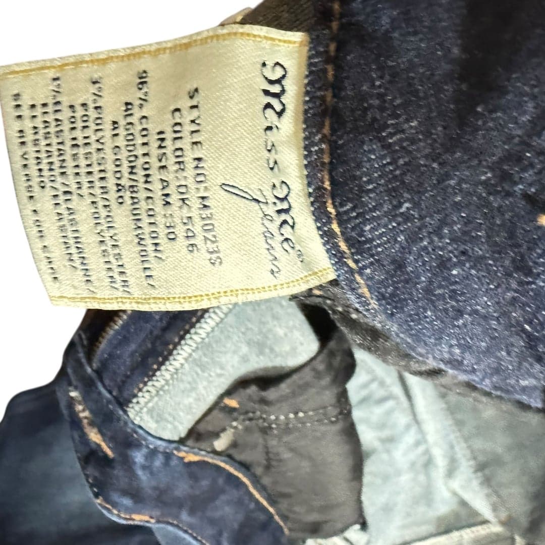 Miss Me Skinny Jeans Womens 27 Dark Wash Embellished Fleur De Lis - Thumbnail 4