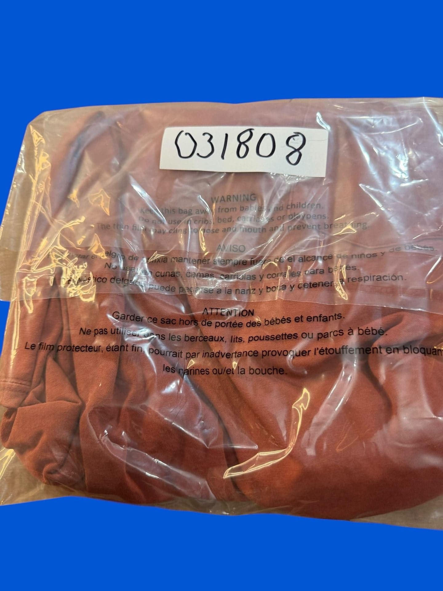 Abound Men's XL Long Sleeve Cotton Pocket T-Shirt Terracotta - Thumbnail 5