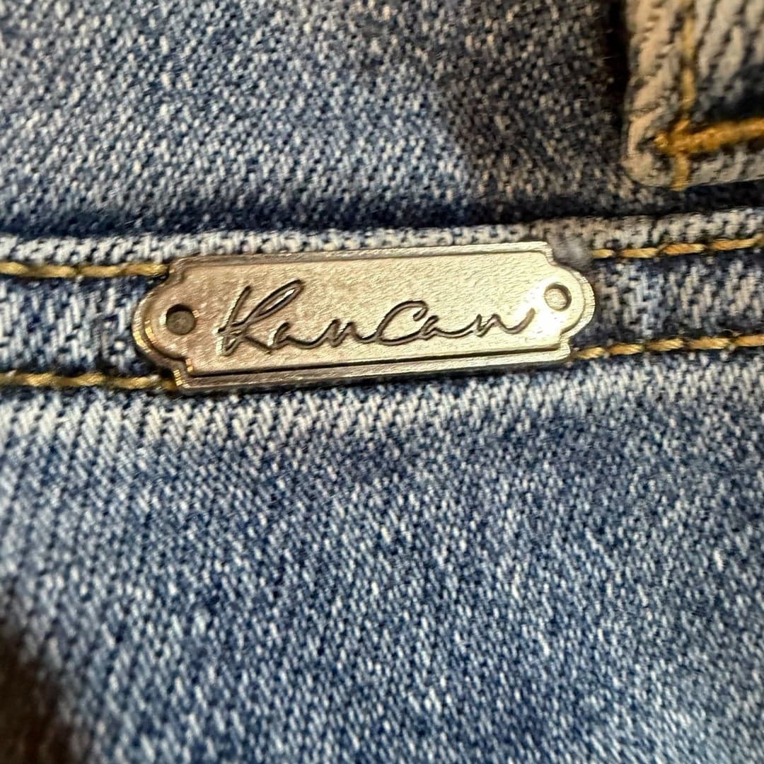 KanCan Signature Mid-Rise Ankle Skinny Distressed Raw Hem Jeans Size 28 - Thumbnail 3