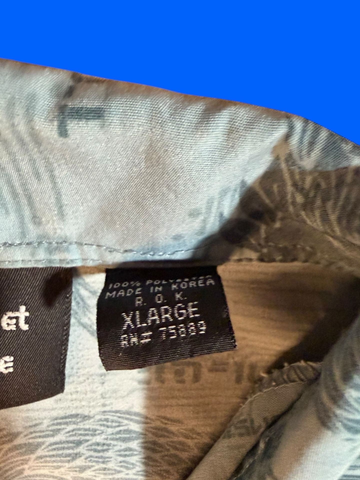 Vintage Street Culture Blue Dragon All Over Print Button Down Shirt XL - Thumbnail 3