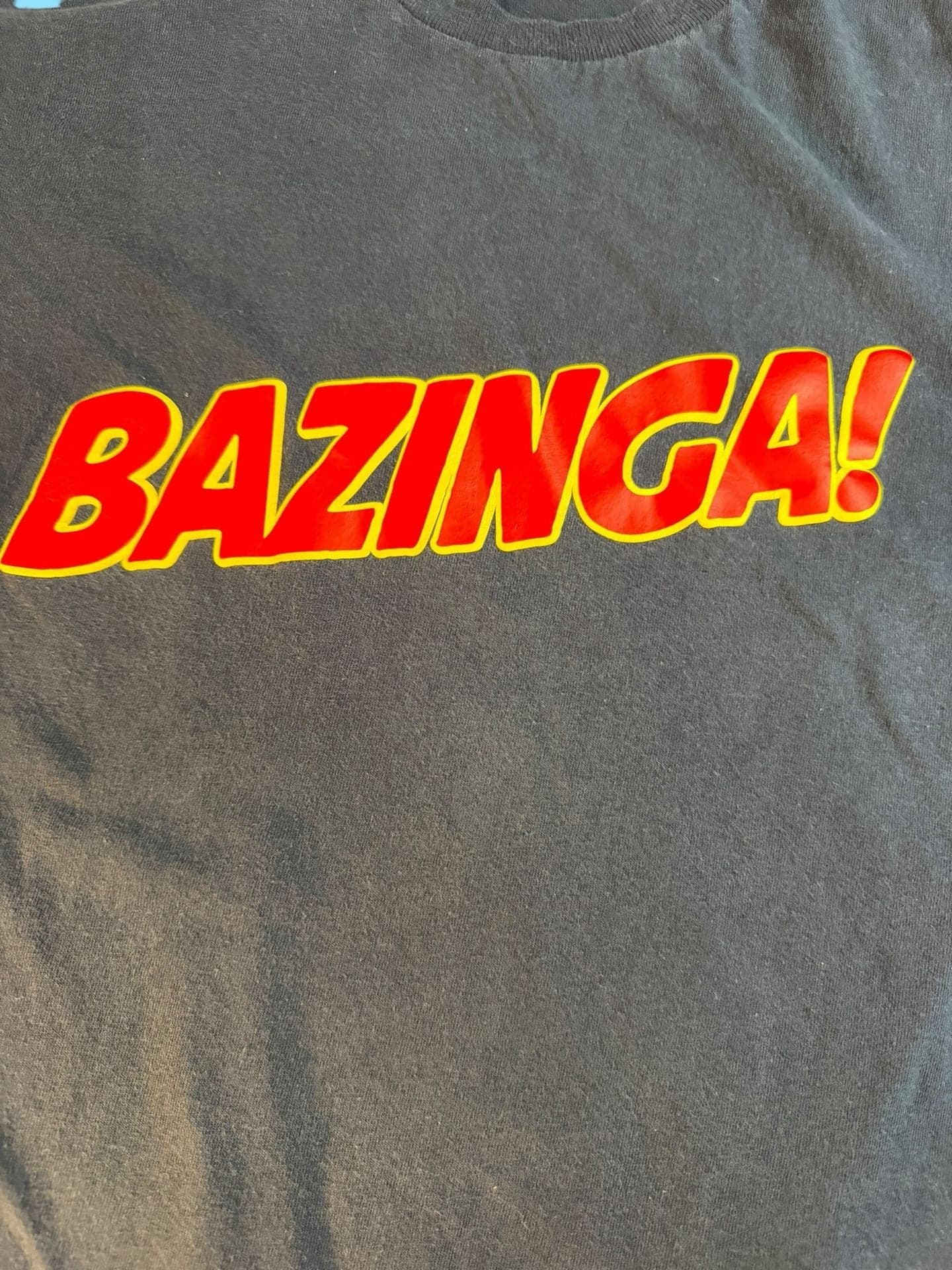 The Big Bang Theory Sheldon Cooper Bazinga! Navy Blue Graphic T-Shirt - Thumbnail 4