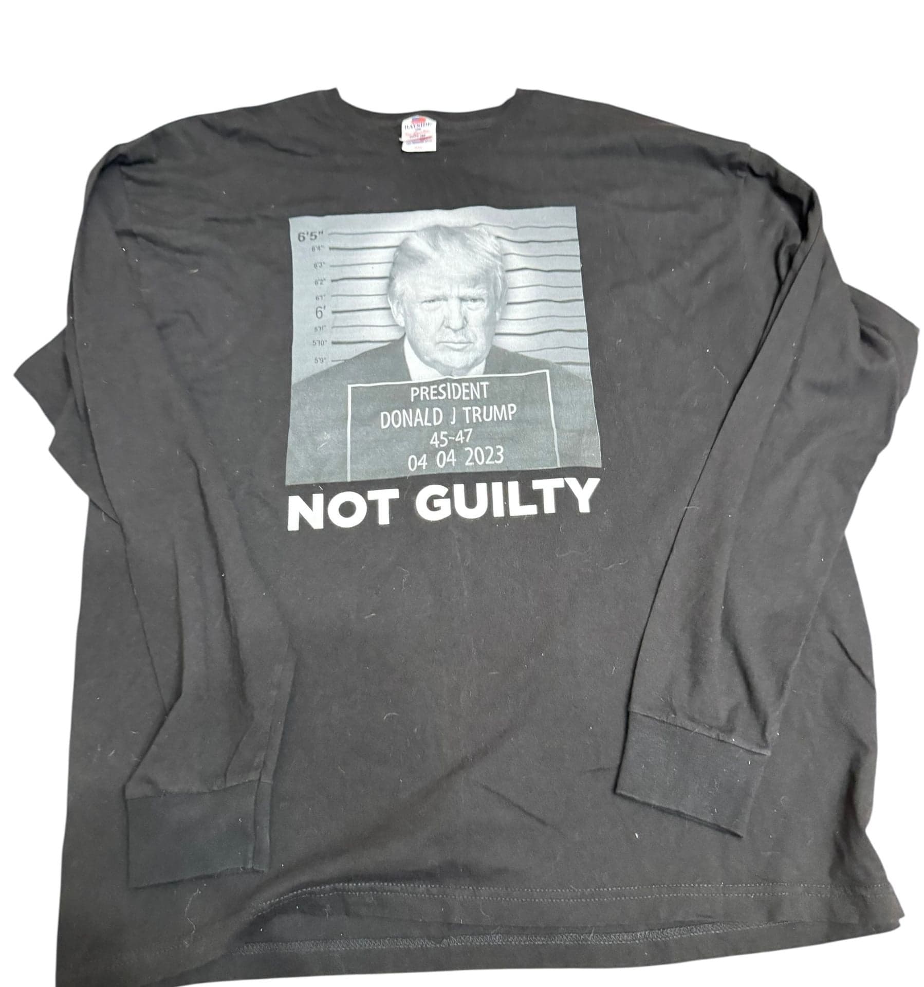 Trump Mugshot Not Guilty Trump Arrest 45-47 Political Satire Funny Trump Shirts - Image 1