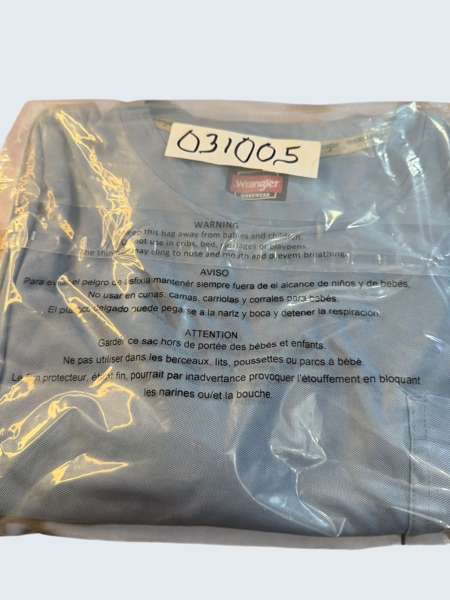 Wrangler Workwear Men's Short Sleeve Performance Pocket T-Shirt Blue 2XL - Thumbnail 7