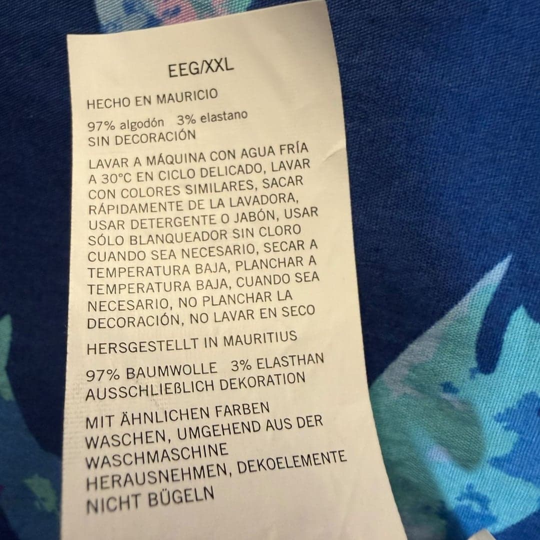 Nautica Men's XXL Watercolor Fish Print Short Sleeve Stretch Button Down Shirt - Thumbnail 5