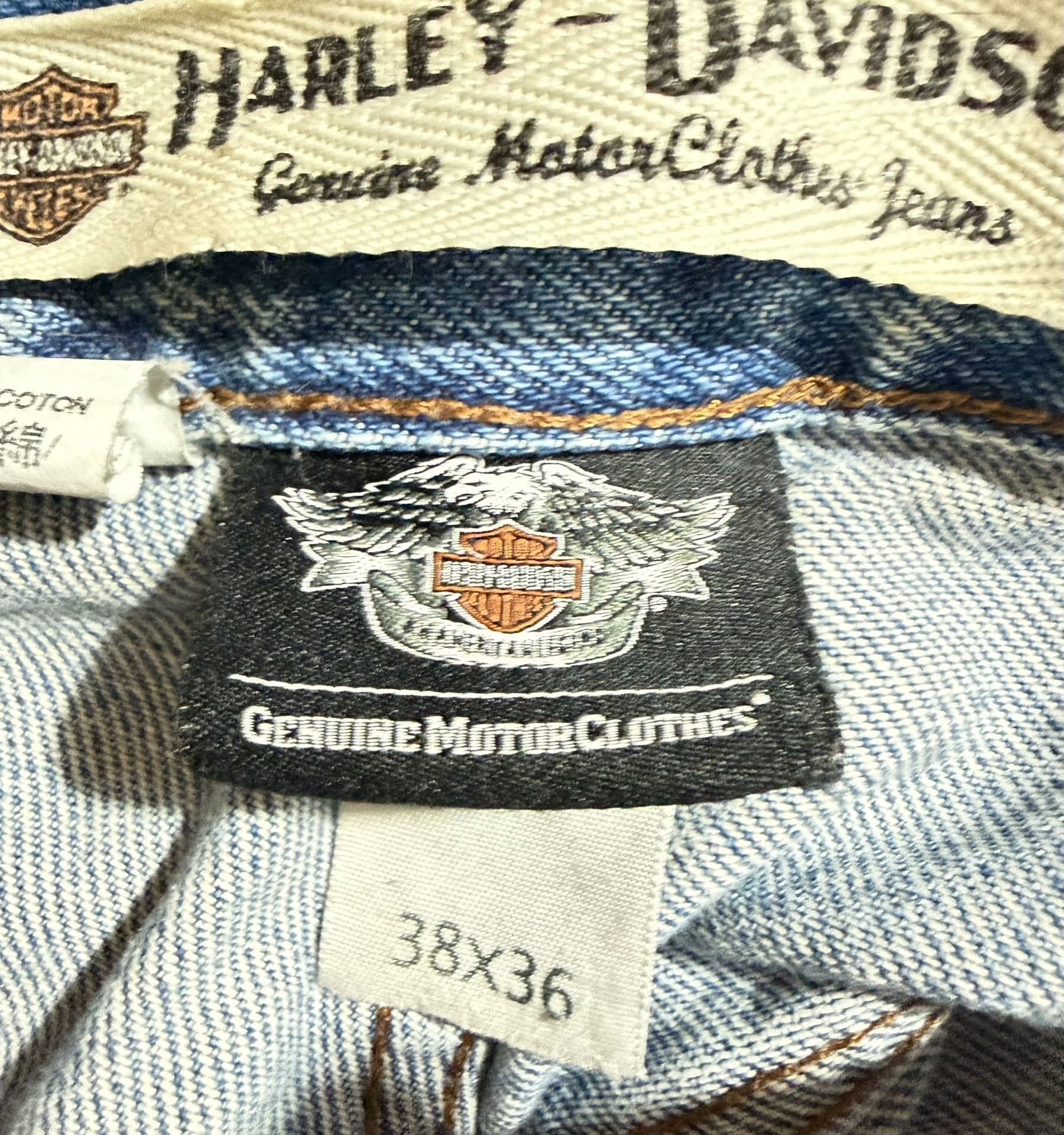 Vintage Harley Davidson Denim Jeans 38x36 Y2K - Thumbnail 6