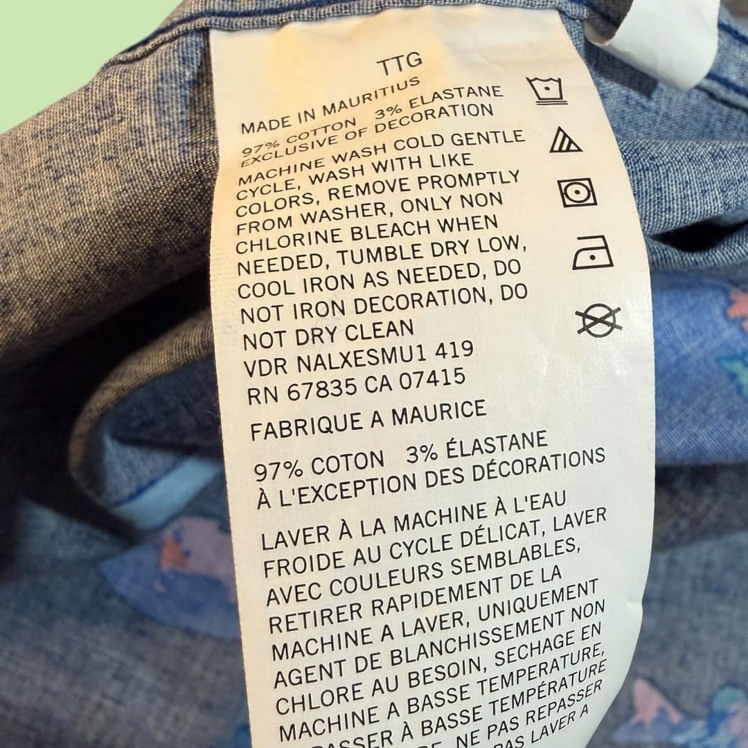 Nautica Men's XXL Watercolor Fish Print Short Sleeve Stretch Button Down Shirt - Thumbnail 4