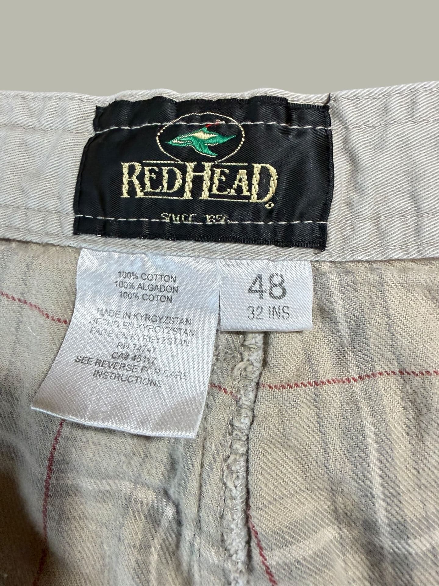 RedHead Men's Vintage Wide Leg Khaki Cargo Pants Size 48x32 - Thumbnail 3