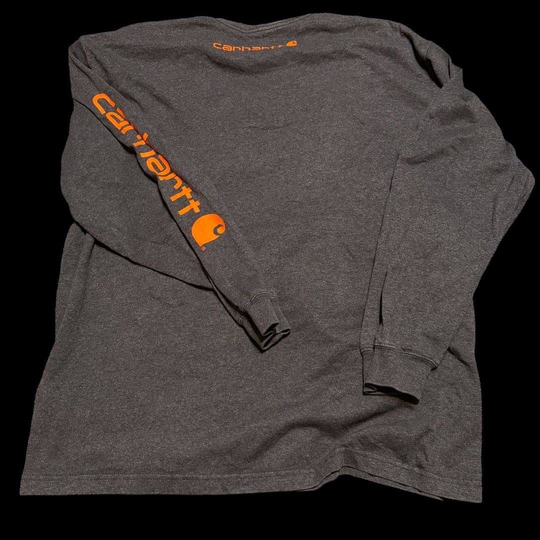 Carhartt Loose Fit Heavyweight Long-Sleeve Logo Sleeve Graphic T-Shirt - Thumbnail 3