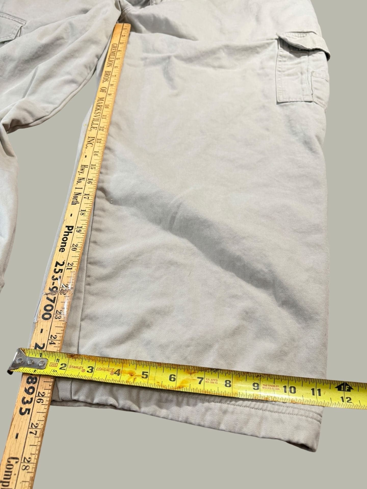 RedHead Men's Vintage Wide Leg Khaki Cargo Pants Size 48x32 - Thumbnail 7