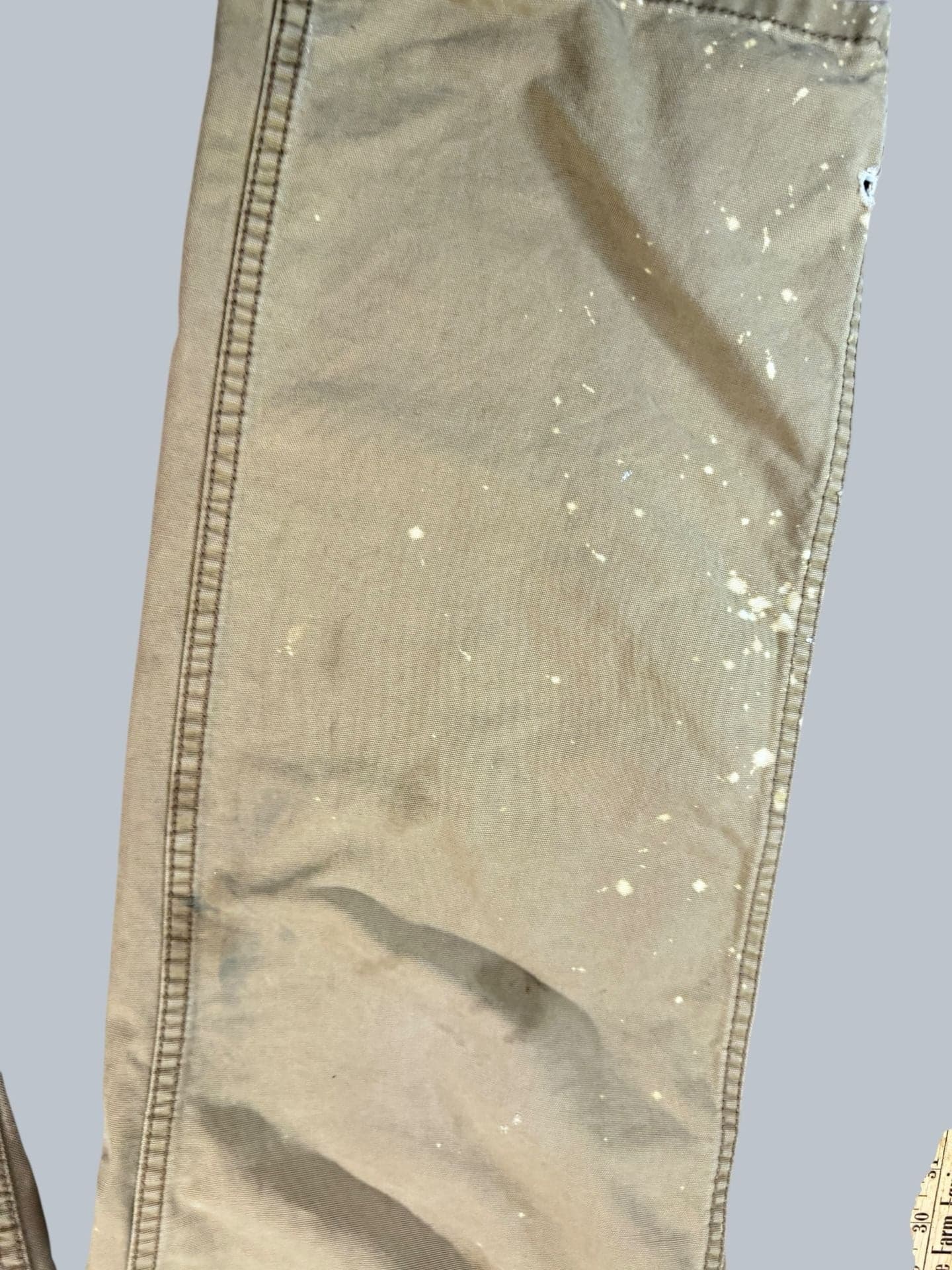 Vintage Blue Mountain Distressed Carpenter Work Pant Paint Splatter Canvas 34x3 - Thumbnail 6