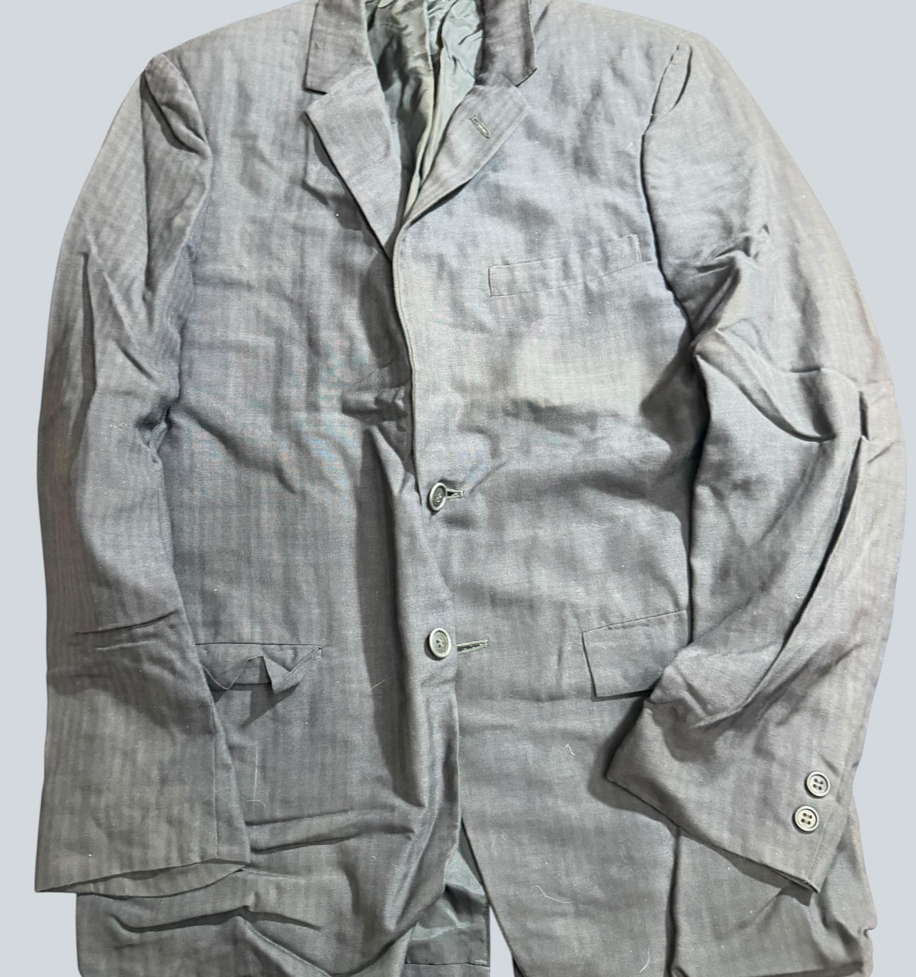 Vintage 90s Stein’s Gray 2 Button Blazer Sport Coat Mens 36R