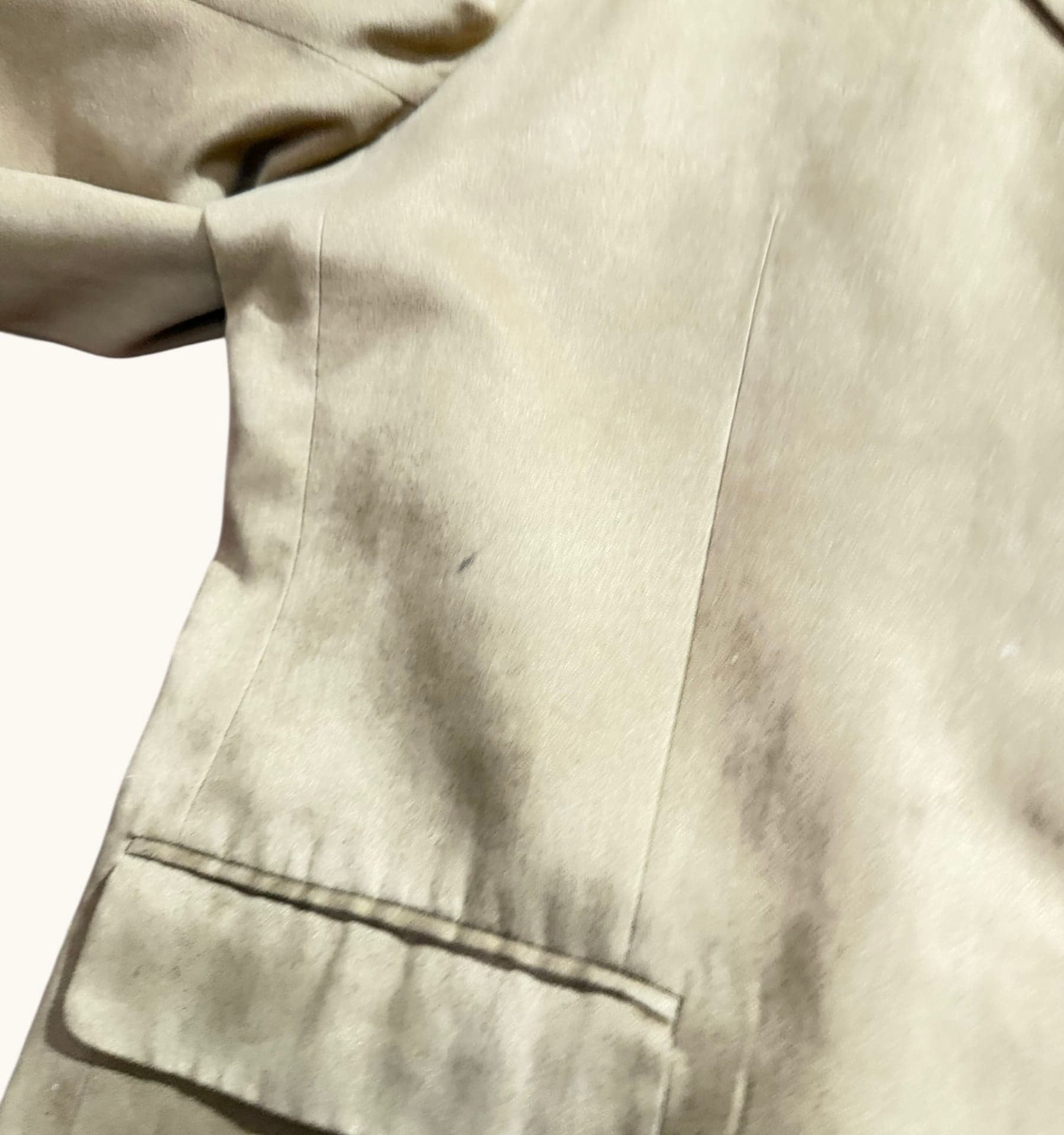 Chaps Men's Tan Faux Suede Two-Button Blazer with Paisley Lining - Thumbnail 8